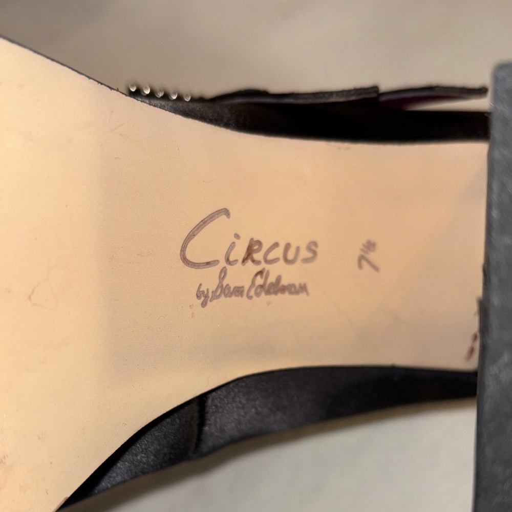 Circus by Sam Edelman Black Heels with Rhinestone Accents - Picture 2 of 9